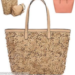 Handbag Decal Flowers Faux Leather